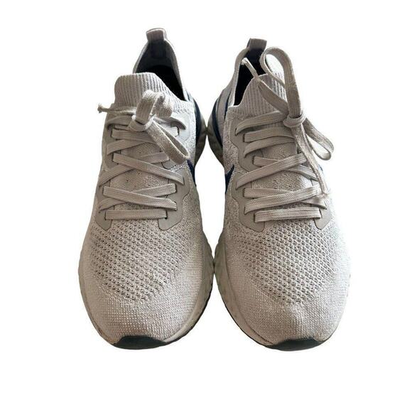 Nike Epic React Flyknit 2 Coastal Blue Vast Grey White BQ8928-015 Running‎ - Picture 2 of 12